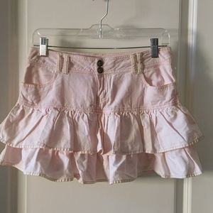 NEW Girls Pink Corduroy Ruffle Mini Skirt 16